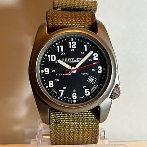 Bertucci A-2S Men's titanium Black Quartz Watch